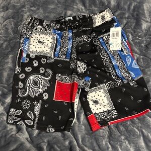 Men's Patchwork Paisley Board Shorts